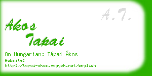 akos tapai business card
